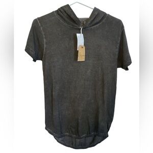 NWT Evolution Hooded T-Shirt Grey Wash Ladies  Med
